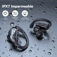 thumbnail image 4 of Auriculares in-ear gamer inalámbricos Mankiw Manos libres X28 negro con luz LED, 4 of 8