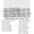 thumbnail image 1 of Assorted Springs,200pcs/Set 20 Sizes Extension Spring Set Spring Assortment Remarkable Clarity, 1 of 11