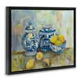 thumbnail image 2 of Stupell Industries Lemons and Pottery Yellow Blue Classical Painting Jet Black Framed Floating Canvas Wall Art, 24x30, by Jeanette Vertentes, 2 of 5