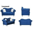 thumbnail image 3 of Pemberly Row Modern Velvet Sofa Set Button Tufted Sofa and Loveseat -Blue, 3 of 8