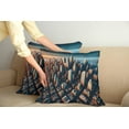 thumbnail image 2 of Ambesonne Cityscape Throw Pillow Cover 2 Pack, Manhattan Panorama Urban, 16", Blue and Pale Cinnamon, 2 of 7