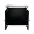 thumbnail image 3 of Storage Cabinet with Mirror Trim and X Shape Design, Silver, 3 of 5