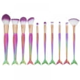 thumbnail image 5 of Juego de brochas de maquillaje HUOGUO, 10 unidades, brochas de maquillaje para ojos con forma de col, 5 of 5