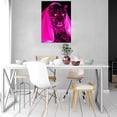 thumbnail image 2 of Mudket Neon Pink Leopard with Silk Veil Black Background Canvas Wall Art, Trendy Modern Glam Wall Prints Waterproof Canvas for Living Room Apartment Home Decor , Framed Ready to Hang - 12"L x 8"W, 2 of 9