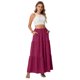 thumbnail image 5 of TaTaai Women's Summer Solid Color High Waist Pleated Maxi Half Skirt Casual Elegant Flowy Skirt with Pockets and Waist Belt Gift, 5 of 7
