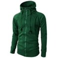 thumbnail image 3 of H2H Mens Casual Slim Fit Hoodie Zip-Up Long Sleeve Active Jersey Jackets (KMOHOL019), 3 of 6