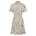 thumbnail image 6 of Flowers Botanical Womens Shirt Dresses Women'S Short Sleeve Dress Turn-Down Collar Dress A Line Casuall Dress Oversize(XS-6XL), 6 of 7