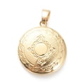 thumbnail image 2 of 10pcs Brass Locket Pendants Photo Frame Pendants for Necklaces Long-Lasting Plated Flat Round Real 18K golden Plated 23x20x5.5mm Hole: 5.5x4mm 14mm Inner Diameter, 2 of 4