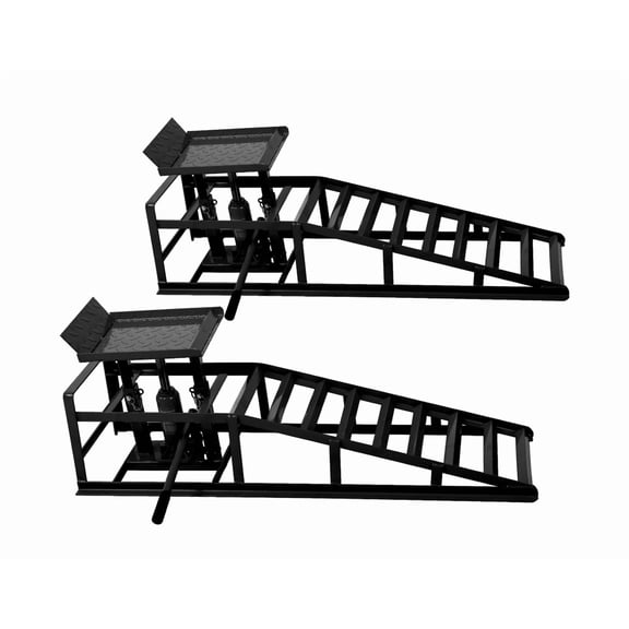 2 Pack Auto Car Truck Service Ramps Lifts, Car Lift Hydraulic Ramps Black 5 Ton
