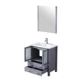 thumbnail image 4 of Volez 30 in W Dark Grey Bath Vanity, White Ceramic Top, Faucet Set, and 28 in Mirror, 4 of 8