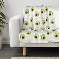 thumbnail image 3 of Picia Avocado of a Hear Pattern Baby Soft Dot Blanket with Silky Satin Backing Baby Gifts for Boys and Girls (30" x 40"), 3 of 9