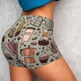 thumbnail image 5 of Athletic Shorts for Women, Coffee pots cup Seam Womens Shorts High Waisted Sport Running Workout Gym, 5 of 8