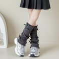 thumbnail image 4 of LIZENG Children's and Girls' Socks Set Autumn/Winter Bow Stacked Socks Long Tube Full Body Bow Ballet Style Knitted Leg Set, 4 of 8