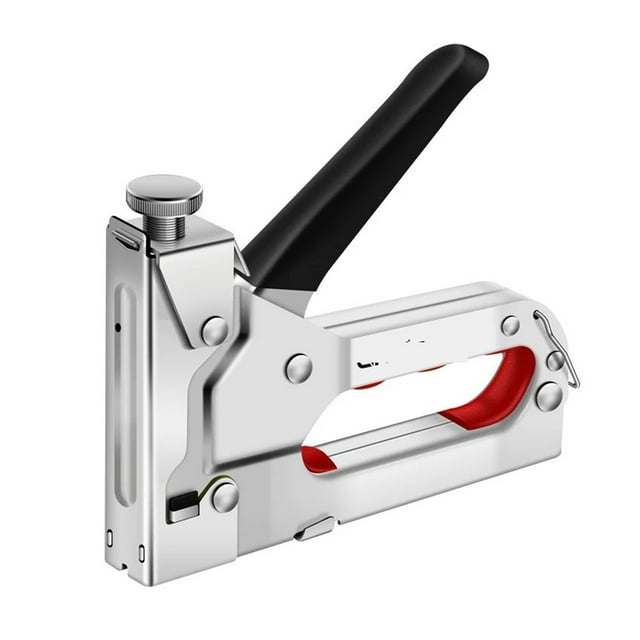 Pistolet à Ongles Manuel 3 en 1 pour Meubles en Acier pour Encadrer les Agrafes par Outils de Menuiserie Gratuits, Réglable