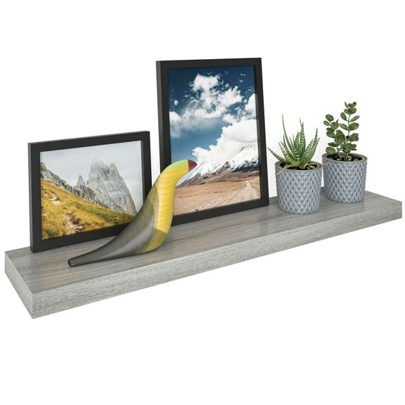 Ballucci 36" Floating Shelf, Wall Ledge with Invisible Bracket, 8" Deep, Gray Oak