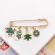 thumbnail image 4 of Christmas Collection Brooches Elk Santa Claus Pendant Fashion Pins Xmas Tree Snowman Accessories Jewelry Gifts Happy New Year, 4 of 5