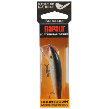 UPC: 0022677226200 | Rapala Scatter Rap CountDown 07 Fishing Lure 2.75  1/4oz Silver