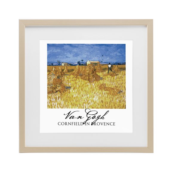 Stupell Industries Transitional Van Gogh Cornfield Provence Birch Framed Print Under Glass, 13 x 13, by Vintage Hustle