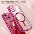 thumbnail image 3 of JETech Electroplated Case for iPhone 13 6.1-Inch, Camera Lens Full Protection, Compatible with MagSafe Wireless Charging, Shockproof Soft TPU Phone Cover (Rose Red), 3 of 7