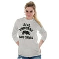 thumbnail image 4 of Real Unicorns Have Curves Rhinoceros Women's Long Sleeve T Shirt Brisco Brands S, 4 of 6