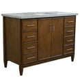 thumbnail image 6 of Pemberly Row 49" Single Rectangle Sink Vanity with Gray Granite Stone in Walnut, 6 of 11