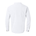 thumbnail image 5 of Mens T Shirts Long Sleeve Solid Button Down Mens Sprimg Clothing,White,XL, 5 of 5