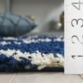 thumbnail image 3 of SAFAVIEH Dallas Belinda Geometric Shag Runner Rug, Navy/Ivory, 2'3" x 6', 3 of 9