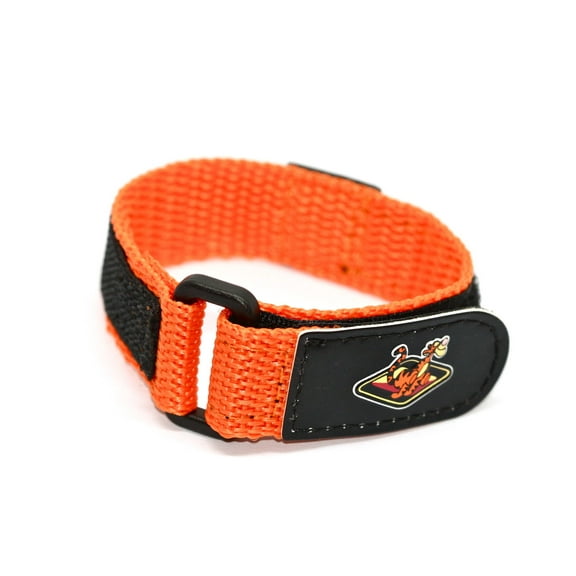 DISNEY 14MM TIGGER ORANGE/BLACK HOOK & LOOP SLIP THRU ONE PIECE WATCH BAND STRAP
