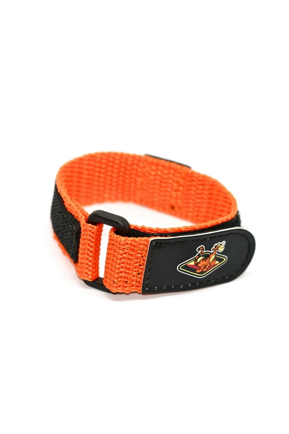 14MM TIGGER ORANGE/BLACK HOOK & LOOP SLIP THRU ONE PIECE WATCH BAND STRAP