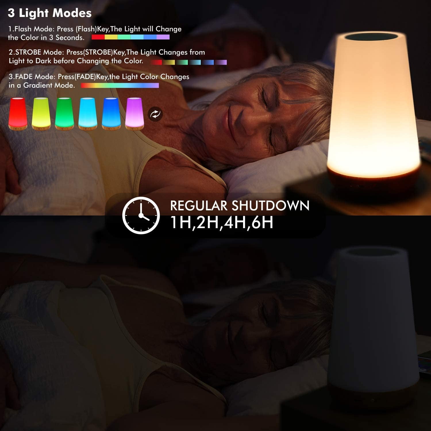 THAUSDAS Night Light, Dimmable Touch Lamp for Bedroom, Portable Table  Bedside Lamp, 5 Brightness & 1…See more THAUSDAS Night Light, Dimmable  Touch