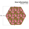 thumbnail image 2 of KLL Drink Coasters Set Hexagon of 4,PU Leather Absorbent Coasters Set Decorative Coffee Cup Coasters Housewarming Gift for Home Decor-Cartoon Pigs, 2 of 5