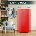 thumbnail image 6 of Upstreman 7.7 Cu.ft Top Freezer Refrigerator, 2 Door Top Mount Fridge Large Apartment Refrigerator with Freezer, BD75 Red, 6 of 10