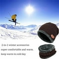 thumbnail image 7 of FADAACAI Hat Scarf Gloves Set Winter Knitted Hat Neck Driving Gloves Unisex Brown One Size Clearance！, 7 of 7