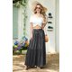 thumbnail image 5 of Falda larga Lepunuo para verano, cintura alta, fluida y con bolsillos, para mujer, 5 of 6