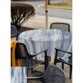 thumbnail image 5 of Outdoor Tablecloth with Umbrella Hole for Patio/Picnic/Party/Camping, Blue Gray Ombre Waterproof Table Cloth Square Cover Washable, Modern Abstract Art Oil Painting (54"x 54"), 5 of 9