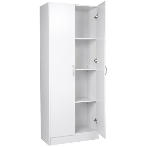 KFFKFF Kitchen Pantry Cabinet with Doors and Adjustable Shelves ，24" x 12" x 60" Tall Food Pantry Storage Cabinet for Kitchen, Living Room and Dinning Room 110LB Loading