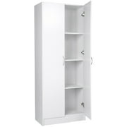SKYSHALO Kitchen Pantry Cabinet with Doors and Adjustable Shelves 24" x 12" x 60" Tall Food Pantry Storage Cabinet for Kitchen, Living Room and Dinning Room 110LB Loading