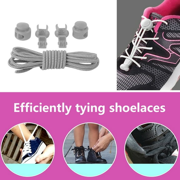 XDDST 3Pairs Elastic Shoe Laces No Tie Adjustable Tieless Rubber Shoelaces No Tie Shoe Laces for Kids & Adults Sneakers Hiking Shoes, Work Boots