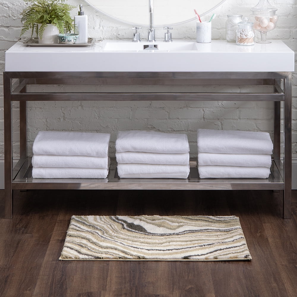 Mohawk Home Serpentine Bath Mat, Taupe, 2' 3" x 3' 9"