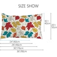 thumbnail image 2 of Pillowcases Autumn Colorful Leaves Pillow Cases Set of 2 Pillow Cover Cushion Case Rectangle Pillowcase with Hidden Zipper 16x24 Inch Home Decor, 2 of 6