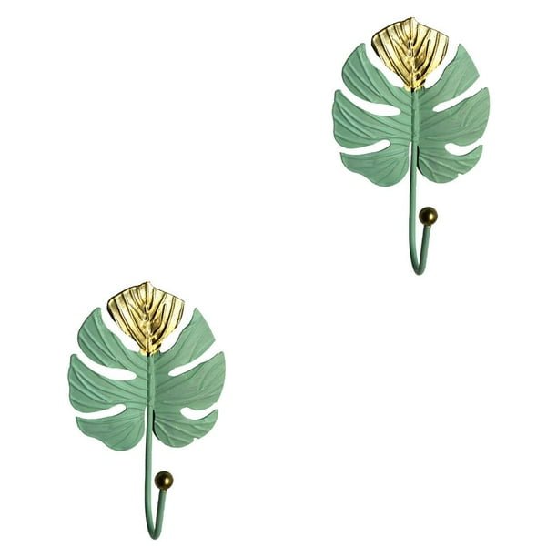 Matsuzay Ganchos metálicos con forma de hoja de hierro para colgar en la pared Type2 NO2