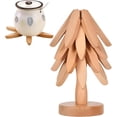 thumbnail image 1 of salvamanteles de madera | Salvamanteles de madera para platos calientes | Posavasos de madera para árboles | Juego de 4 posavasos de árbol | Salvamanteles para ollas y sartenes calientes | Juego de sa, 1 of 6