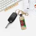 thumbnail image 5 of Wukai Christmas Vintage Red Truck Print Leather Car Keychain, Universal Key Fob Keychain, Leather Key Chain Holder for Men and Women,360 Degree Rotatable, 5 of 5