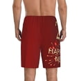 thumbnail image 5 of Salouo Happy New Year 2025 Pattern Men's Sleep Pajama Shorts,Pajama Bottoms Elastic Waistband Sleep Pajama Short PJ Shorts for Men -3X-Large, 5 of 6