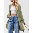 thumbnail image 3 of Long Cardigan Sweaters for Women Fall Trendy Oversized Open Front Winter Coat Green S, 3 of 8