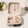thumbnail image 6 of Wolf Decorative Square Travel Portable Jewelry Display Box - Earring Organizer, Necklace and Bracelet Storage Case for Girls and Women, 6 of 6