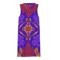 thumbnail image 3 of Aladdin's Magic Lamp Spring Summer Dresses for Women Fashion T-shirt Dress Casual Sleeveless Loose Sundress with Pockets, 3 of 5