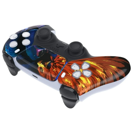 eXtremeRate Fire Eagle vs Ice Snake Touchpad Front Housing Shell Compatible with ps5 Controller, DIY Replacement Shell Custom Touch Pad Cover Faceplate Compatible with ps5 Controller