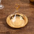 thumbnail image 5 of Baohd 1pc Ramadan Embossed Round Plate With Acrylic Cover, Cake Dessert Display Plate, For Home Restaurant Ramadan Supplies,, 5 of 5