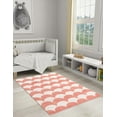 thumbnail image 3 of Unique Loom Whimsy Kids Collection Area Rug - Arches (10' x 13' 1" Rectangle Soft Coral Pink/Ivory), 3 of 9